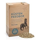 STRÖH Küsten-Heu-Cobs (30kg Feedbox) Pferd • Frisches Ostseegras für Pferde • Heu gepresst in...