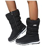 Stiefeletten Damen Modische Warm Lange Stiefel Für Frauen Herbst Winter Reitstiefel Western Stiefel...