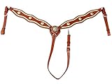 Thor Equine Vorderzeug Western mit Concha und Rohhaut Cob/Full Chesnut