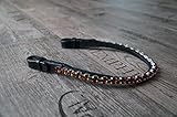 Generisch Stirnriemen mit Schnellverschluss und 10mm Steinen Pferd Horse Browband (Warmblut XL = 45...