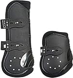 HKM SPORTS EQUIPMENT Gamaschen und Streichkappen, 4er Set -Diamonds-, schwarz, Pony