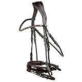 HORZE Pferde Trense Clermont anatomisch, Trensenzaum für Warmblut und Vollblut, Braun, C