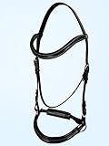 Crownclub Kaiser Otto gebisslose Trense Sidepull mit weißer Naht (Warmblut Full)