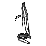 Dy'on Trense Dressage Lack rundgenäht Schwarz-Schwarz - Full/WB - Schwarz-Schwarz