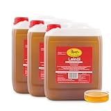 Horse-Direkt Premium Leinöl 15 L (3x5 Liter Kanister) Für Pferde, Hunde & Katzen- Leinsamenöl...