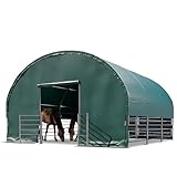 Weidezelt 6x6 m PVC Plane 2300 Newton Weidehütte Unterstand für Pferde - für Betonuntergrund -...