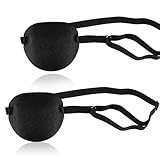 Tyqour 2 Stück Augenklappe Medizinisch, Verstellbare Augenklappe Pirat Eye Patches, 3D Medizinische...