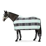 Eskadron Abschwitzdecke Dralon Check steelgrey/white/jade, Größe (cm):155 cm