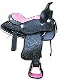 AMKA Pony Westernsattel Pink 10'= 25 cm mit hübsches Design