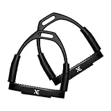 XE Edelstahl Pferd Reitsteigbügel - 4.25 inches Flexibel Steigbügel für Pferd Reiter, Ideal Bendy...