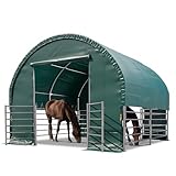 Weidezelt 4x4 m PVC Plane 2300 Newton Weidehütte Unterstand für Pferde - für Erduntergrund -...