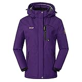 donhobo Damen Fleecejacke Winter Wasserdicht Warme Skijacken Outdoor Winddicht Camping Wanderjacke...