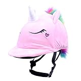ARBO-INOX - Reithelmüberzug - Reithelmabdeckung - Einhorn - rosa- für Kinder
