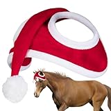 Generisch Weihnachtspferdemütze, Rot, Samt, für Pferde, Mütze, Hut, Kopftuch, Weihnachten, mit...