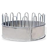 Ringraufe Heuraufe Pferd Rundballenraufe Futterraufe Pferderaufe 15 Fressplätze Winter für Rinder...