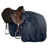 netproshop Fleece Ausreitdecke Nierendecke, Außen Weicher Plüsch Dunkelblau Cob Full XLFull,...