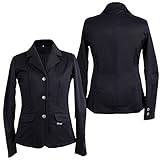 QHP Kinder Turniersakko Turnierjacket Robin Junior schwarz für Jungen und Mädchen (140, Schwarz)