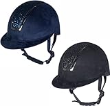 HKM Unisex ? Erwachsene Shield Sparkle Reithelme, Dunkelblau, M