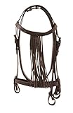 AMKA Spanische Trense mit Leder Fransenstirnband und Lederzügel Vaquero Zaum 005/105