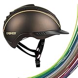 Reithelm MISTRALL-2 Casco Dunkelbraun S-M (55-57cm) + MyStyle Wechselstreifen Casco braun Reflex...