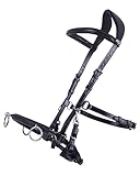 NETPROSHOP Leder Kappzaum Longierhilfe für Bodenarbeit Schwarz Größe Pony Cob Full XFull,...