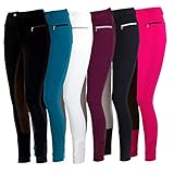 RL24 Kinder Reithose Vollbesatz Flex BASICLINE HKM by Reiterladen24 weiß/grau 158