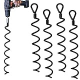 Jayzod 46cm Spiral Earth Ground Hochleistungs-Schuppenanker-Kit Ideal als Hundebinder-Pfahl Sichern...