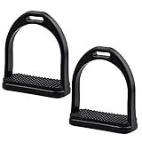 Winfred 2Pcs Steigbügel für Sattel Sicherheits Steigbügel mit Rutschfester Gummiauflage für den...