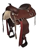A&M Reitsport Westernsattel Atlanta aus Büffelleder hoher Qualität Reining Sattel Neu, Größe:17...
