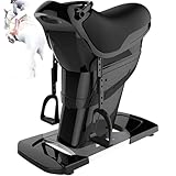 ZHIXUMM 200 W Elektrisches ReitgeräT, 3D-BauchtrainingsgeräT Zum Reiten, LCD-Display, 20...
