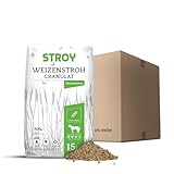 STROY Strohgranulat Einstreu Stroh Tier Streu Pellet Großtier Kleintier Pferde Stall Box Paddock...