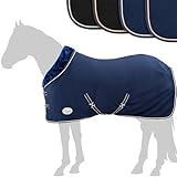 Esposita Abschwitzdecke mit Fellkragen Champion Edition Fleecedecke mit Kragen und Zierpaspel,...