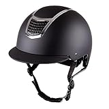 USG Reithelm Comfort Profi, schicke ABS-Außenschale, größenverstellbar, VG1, schwarz, M