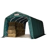 Robuster Weideunterstand 3,3x6 m wetterfeste PVC Plane 800N Unterstand Lagerzelt grün