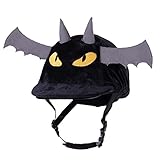 QHP Reithelmüberzug Reithelmabdeckung Halloween (Bat)