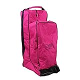 QHP Combi Reitstiefel-/Helmtasche Turniertasche 600 D (Fuchsia-Navy)