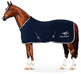 Equinate Abschwitzdecke Arizona aus Polarfleece mit Widerristpolster und Kreuzbegurtung 145cm Navy