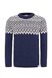 kidka Herren/Damen Wollpullover aus 100% Wolle - blau (XXL)