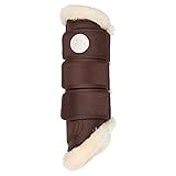 HV Polo Dressurgamaschen Joya Kunstfell (Warmblut, Dark Brown)