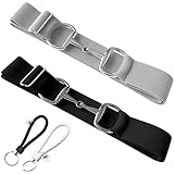 Huaerle 3,8 cm elastischer Reitgürtel mit Bitschnalle und Leder-Schlüsselband, Reitgurt,...