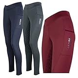 Lazura - Winter-Reitleggings für Damen Thea | Thermo-Leggings mit Silikon-Vollbesatz & Warmer...