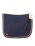 Rohn Lammfell Schabracke Flocke, Satteldecke für Pferde, Marineblau, Dressur (D)