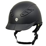 Back on Track Reithelm EQ3 Lynx Smooth top schwarz, blau oder braun (schwarz, M (54-58 cm))