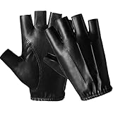 KOMBIUDA 1 Paar Lederradhandschuhe Tragbare Fitnesshandschuhe Lederreithandschuhe Sportversorgung