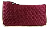 Engel Reitsport Lammfell Western Squarepad WPAD1-U-BOR-MED Stoff bordeaux rot Fell med.
