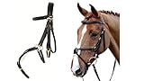 HKM 5847 Reittrense, Mexikanisches Reithalfter Lammfellpolster Leder, Braun Warmblut
