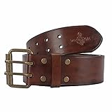 TOURBON Deluxe Rindsleder Gürtel für DIY Werkstatt Werkzeugtasche Western Cowboy Herren Gurt