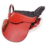 GUTYRE Neue synthetische All Purpose Hochwertige Rindsleder Sattel,Rot