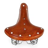 SENDERPICK Fahrradsattel Bequemer Fahrrad Sattel für Damen & Herren, Ledersattel Echtleder Retro...