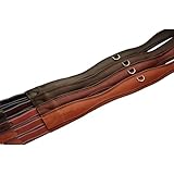 Stübben Leder-Sattelgurt Langgurt Overlay mit beidseitigem Elastikzug - redwood - 150cm